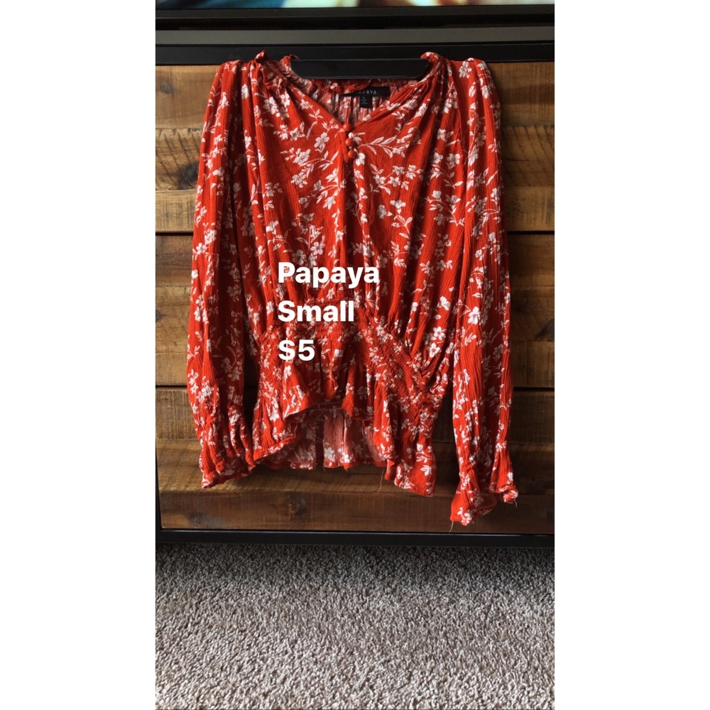 Papaya long sleeve top